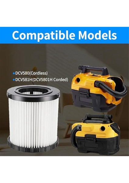 DCV580H Için 3 Adet DCV5801H Vakum Hepa Filtresi, DCV581H 20V Max Islak/kuru 6 Köpük Kovan Filtresi (Yurt Dışından) modelleri