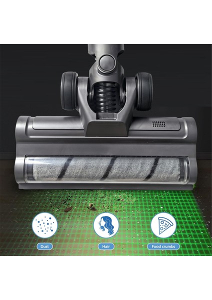 V10 Slim V12 Elektrikli Süpürge Ataşmanı Yumuşak Silindir Fırçası LED Toz Işıkları ile Sert Zeminler Için (Yurt Dışından) fırsatları