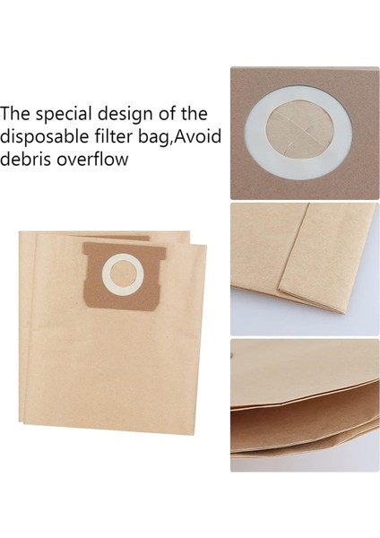 19-3100 Torba 5-6 Galon/gal Islak Kuru Elektrikli Süpürge Tek Kullanımlık Filtreye Uygun (Yurt Dışından) fiyatları