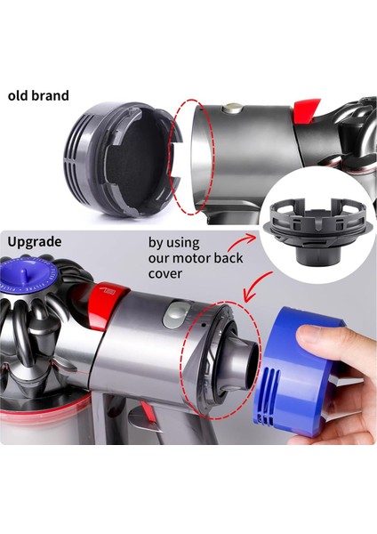 V8 Akülü Süpürgeler Için Vakum Filtresi ve Motor Kapağı Takımı Ön Filtreler Geri Gönderi (Yurt Dışından) modelleri