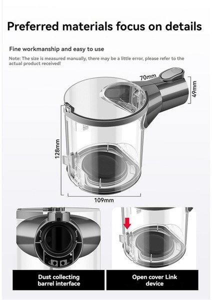 V6 DC58 DC59 DC62 DC74 Elektrikli Süpürge Parçaları Için Toz Kutusu Kova Alt Kapak Üst Siklon B (Yurt Dışından) fırsatları