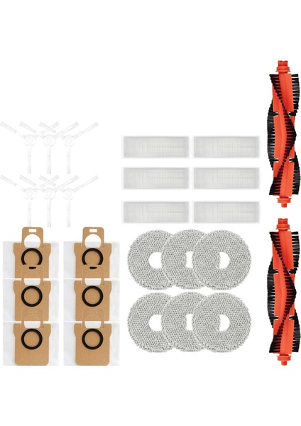M30 Pro C107 Vakum Parçaları Silindir Ana Yan Fırça Hepa Filtre Paspas Bezi Toz Torbası Aksesuarları (Yurt Dışından)