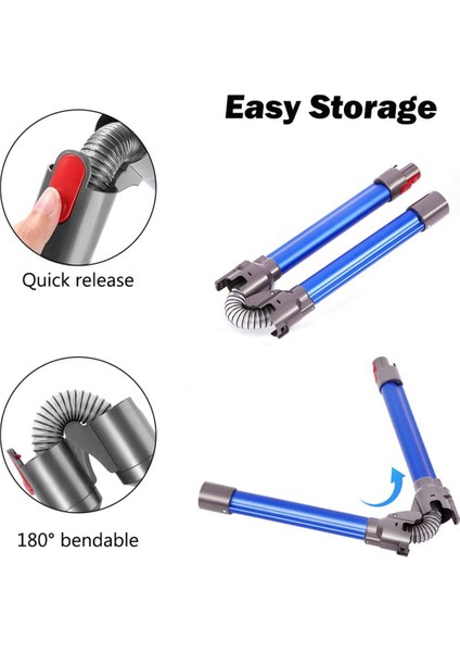 Katlanabilir Uzatma Çubuğu Metal Yedek Parçalar ve V15 V8 V11 V10 Kablosuz Elektrikli Süpürge Için Tetik Kilidi (Yurt Dışından) indirimleri