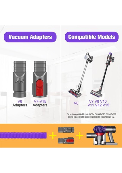 V15 V12 V11 V10 V8 V6 Vakum Bağlantı Hortumu Lint Temizleme Kiti Için Kurutma Makinesi Havalandırma Temizleyici, 31,8 Inç (Yurt Dışından) modelleri