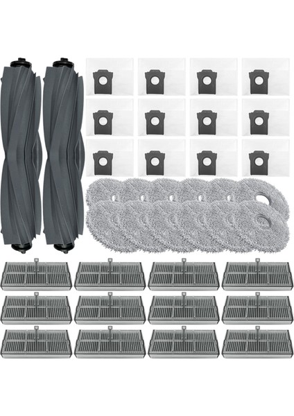 X40 Pro Robot Süpürge Ana Fırça Paspas Hepa Filtre Toz Torbası Aksesuarları Yedek Yedek Parçalar (Yurt Dışından)