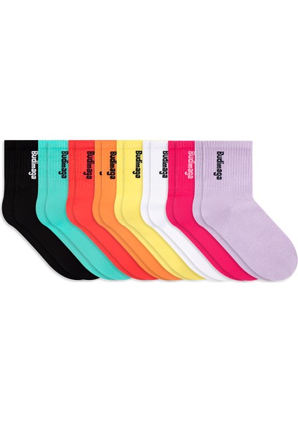 8'li Paket- Kadın Basic Tenis Spor Soket Çorap