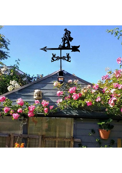 Metal Rüzgar Gülü Vintage Retro Dekoratif Rüzgar Gülü Cottage Deck Çiftlik Dümencisi Için (Yurt Dışından)