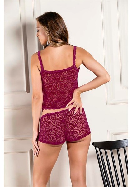 Devore Transparan Atlet, Boxer Takım Bordo (BRF31833) fiyatları