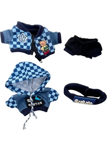 Mini 6 Inç Giysileri Giyim 17 cm Için Giysi Takımı Mavi (Yurt Dışından)