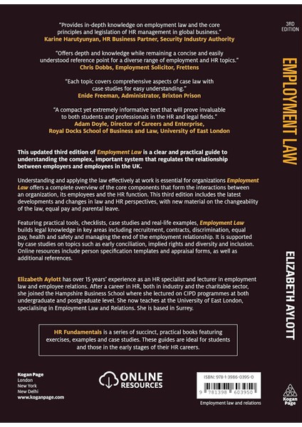 Employment Law: A Practical Introduction: 21 - Elizabeth Aylott fiyatları