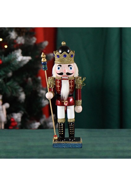 10.8 Inç Noel Fındıkkıran Süsü, Figür Oyuncak , Masaüstü Çok Ahşap Fındıkkıran 9.7CMX8.5CMX27.5CM (Yurt Dışından)
