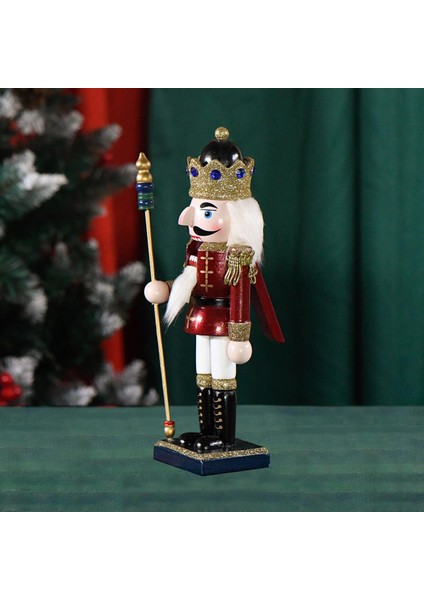 10.8 Inç Noel Fındıkkıran Süsü, Figür Oyuncak , Masaüstü Çok Ahşap Fındıkkıran 9.7CMX8.5CMX27.5CM (Yurt Dışından)