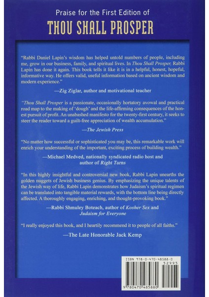 Thou Shall Prosper: Ten Commandments For Making Money - Rabbi Daniel Lapin fiyatları