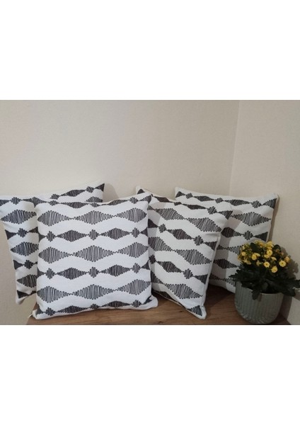 ✨ 4 ADET KIRLENT KILIFI - ATHIRA DALGALI DESEN PUNCH KUMAŞ ✨