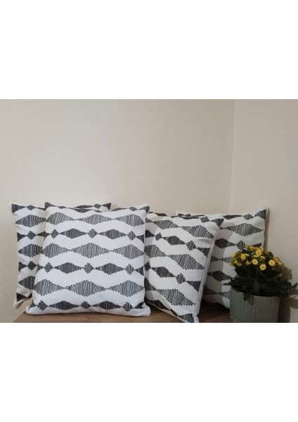 ✨ 4 ADET KIRLENT KILIFI - ATHIRA DALGALI DESEN PUNCH KUMAŞ ✨