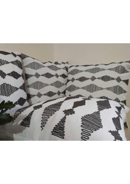 ✨ 4 ADET KIRLENT KILIFI - ATHIRA DALGALI DESEN PUNCH KUMAŞ ✨