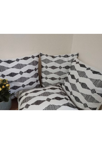✨ 4 ADET KIRLENT KILIFI - ATHIRA DALGALI DESEN PUNCH KUMAŞ ✨