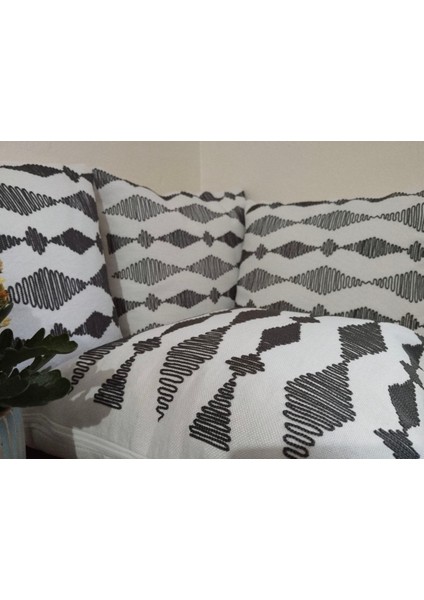 ✨ 4 ADET KIRLENT KILIFI - ATHIRA DALGALI DESEN PUNCH KUMAŞ ✨