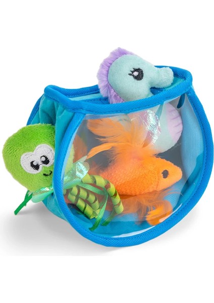 Hide & Seek Fish Bowl Blue Catnipli Kedi Oyuncağı