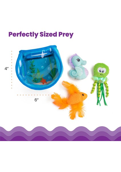 Hide & Seek Fish Bowl Blue Catnipli Kedi Oyuncağı