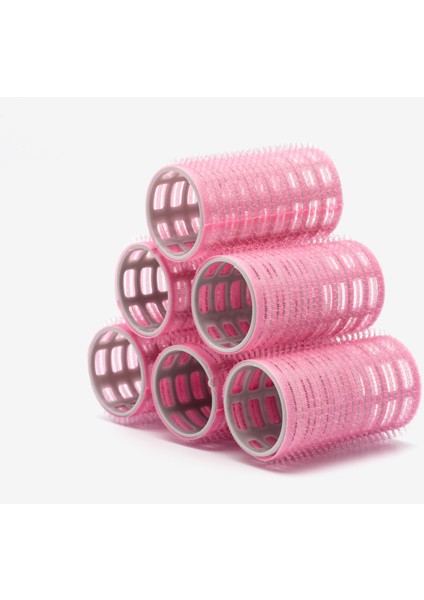 1202 Pembe Cırtlı Bigudi 6lı Çap 3,3cm +12LI Alüminyum Saç Pensi indirimleri