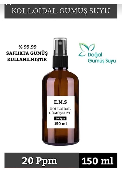 Kolloidal Gümüş Suyu 20 Ppm 150 ml