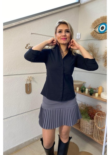 Gizli Patlı Slim Fit Gömlek