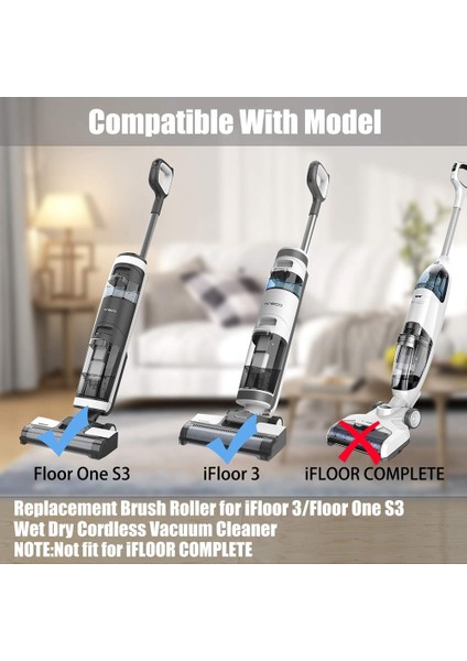 Ifloor 3 Için Yedek Hepa Filtre ve Fırça Rulosu (Yurt Dışından)