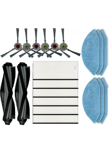 Ozmo U2 / DGN22 Ana Fırça Yan Fırça Hepa Filtreli Mop Için (Yurt Dışından)