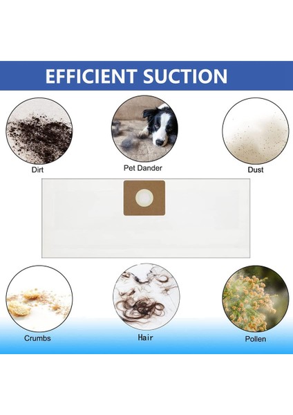 12PCS Vakum Torbaları 2-2.5 Galon Tip B Vakumlu Tek Kullanımlık Filtre Kağıdı Torbaları (Yurt Dışından) fiyatları