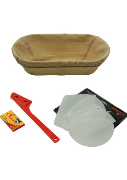 Ekmek Yapım Seti Oval 26 cm Bezli