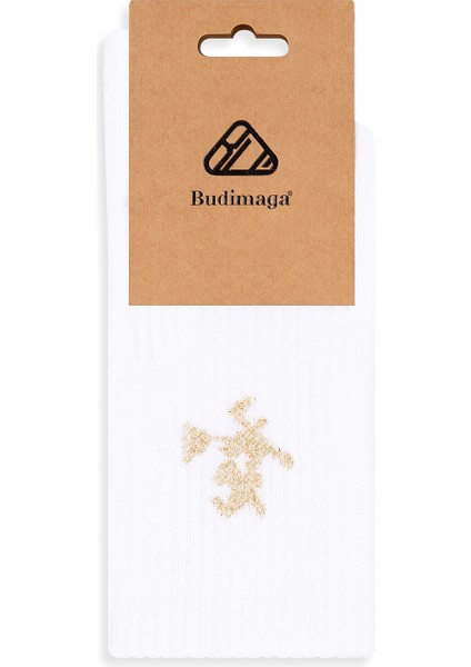 Kadın Simli Cadı Logolu Beyaz Antrenman Tenis Fitness Spor Çorap modelleri