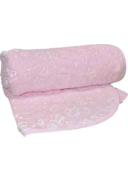 Embos Peluş Bebek Battaniyesi 100 X 120 Pembe 2415