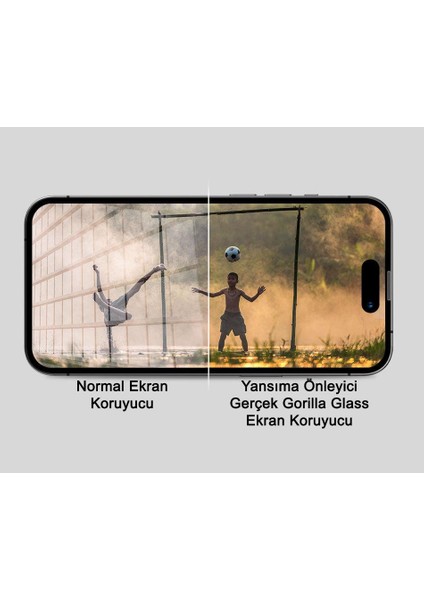 Apple iPhone 16 Pro Anti-Reflection Gerçek Gorilla Glass Cam Ekran Koruyucu