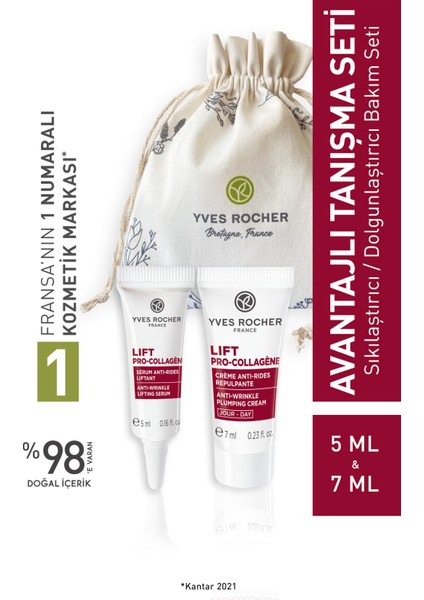 ,Dolgunlaştırıcı Bitkisel Kolajen ve Hyaluronik Bakım/Lift Pro Collagene Tanışma Seti
