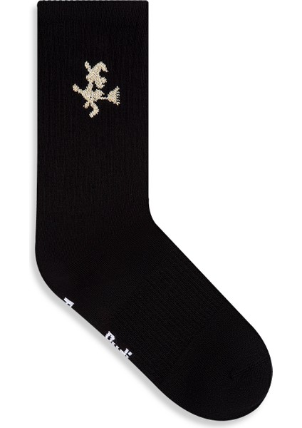 Kadın Simli Cadı Logolu Siyah Antrenman Tenis Fitness Spor Çorap fiyatları