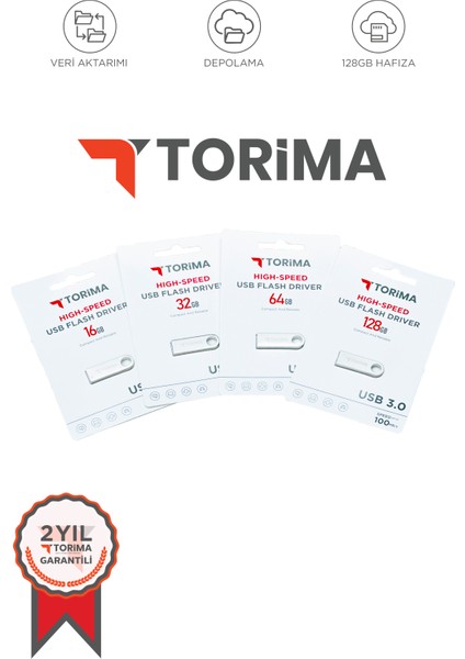 128GB Metal 100 Mb/s 3.0 USB Flash Bellek