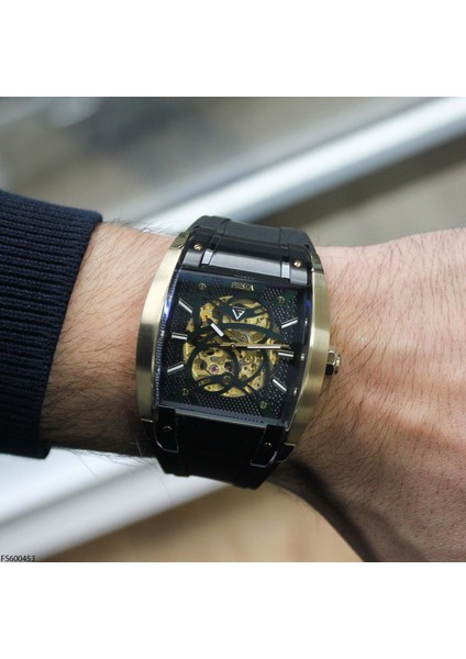 FS600453 Silikon Kordonlu Otomatik Erkek Kol Saati modelleri