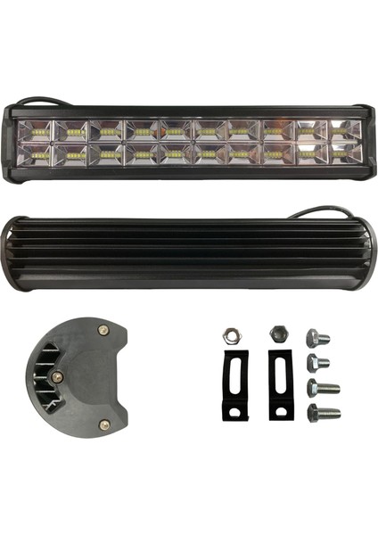 192W 64 LED Quattro Off Road Gündüz Sis Farı Lambası 29CM 12V