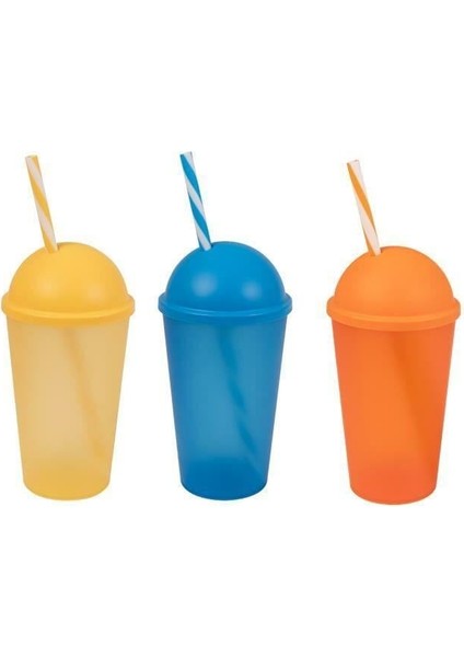 3 Parça 660 Cc Pipetli Bardak - Karışık Renkli