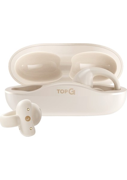 Vox Q4 Ear Clip Bej Kulak İçi Bluetooth Küpe Kulaklık