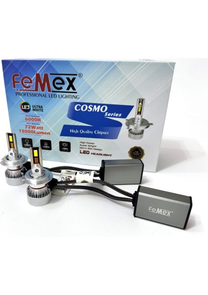 Yeni Cosmo H7 Şimşek Etkili LED Xenon 72W 15000 Lumen