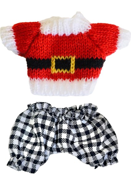 Bebek Kıyafeti Bebek Giysileri Günlük Giyim Rahat Hediyeler Peluş Figürler Oyuncaklar Takım Ekose Pantolon Noel Kazak (Yurt Dışından)
