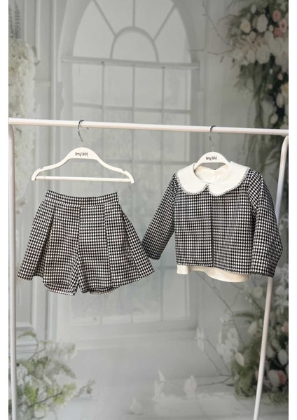 Kazayağı Siyah Beyaz Kız Çocuk Bebek Alt Üst Krep Takım fiyatları