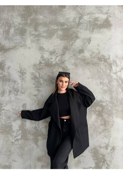 Kaşe Kumaş Düğmeli Kadın Blazer Ceket modelleri