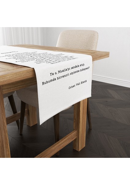 Dedikodu - Şiir Runner Örtü - 40 cm x 140 cm