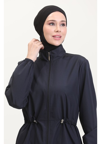 Fermuarlı Tesettür Mayo 9002-04 Lacivert modelleri