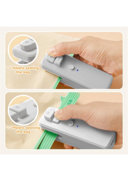 Mini Poşet Sızdırmazlık Isı Sızdırmazlık Aracı 2'si 1 Arada Şarj Edilebilir Taşınabilir El Tipi Vakumlu Gıda Sızdırmazlık Atıştırmalıklar Sebze (Yurt Dışından) modelleri