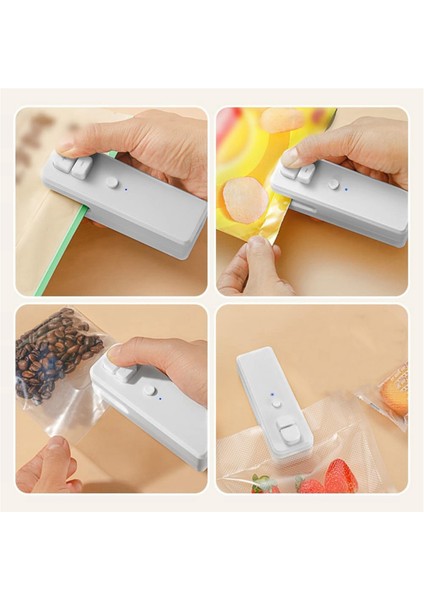 Mini Poşet Sızdırmazlık Isı Sızdırmazlık Aracı 2'si 1 Arada Şarj Edilebilir Taşınabilir El Tipi Vakumlu Gıda Sızdırmazlık Atıştırmalıklar Sebze (Yurt Dışından) indirimleri