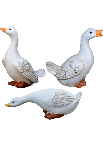 3 Ördek Heykeli Dekorasyon Açık Heykel El Yapımı (Yurt Dışından) modelleri